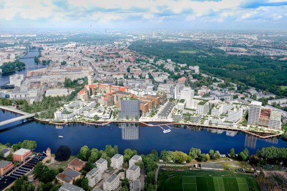 DIEAG schließt Architekturwettbewerb für die drei markanten Hochpunkte am BE-U | Behrens-Ufer ab