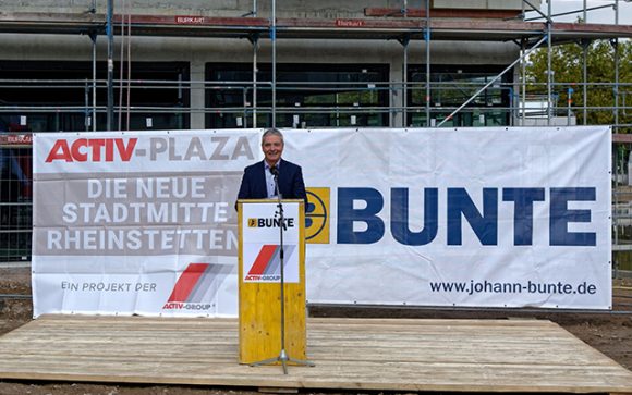 Richtfest der ACTIV-PLAZA in der Neuen Mitte Rheinstetten gefeiert