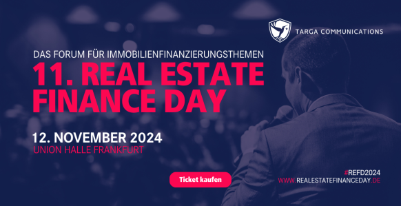 Jetzt Ticket sichern für den 11. Real Estate Finance Day